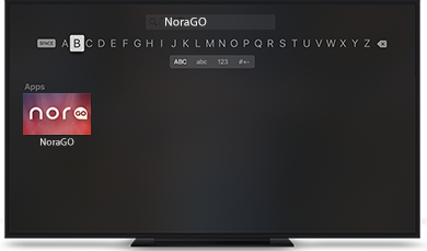 Apple TV AppStore select NoraGO