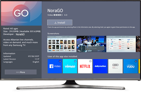 Samsung Smart TV, NoraGO installing